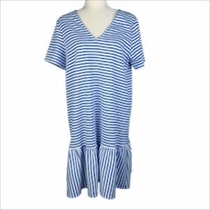 Draper James Large Nautical Sailor Stripes Coastal Flowy Tiny Flaw